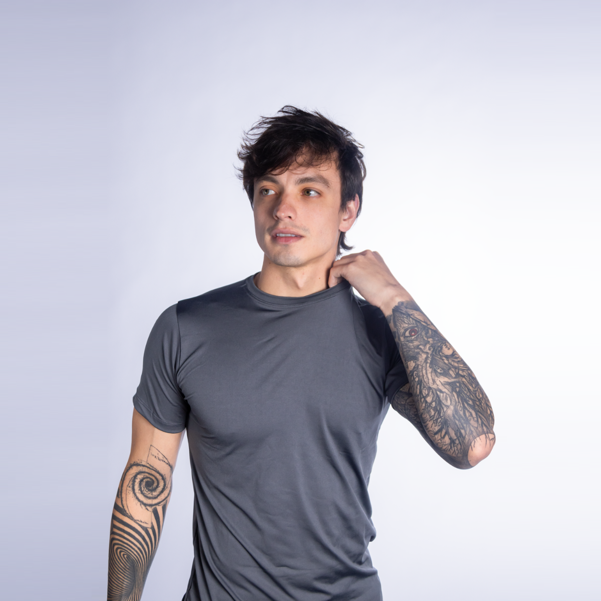 Camisa Curta Uv 50+ DryFit - Cinza