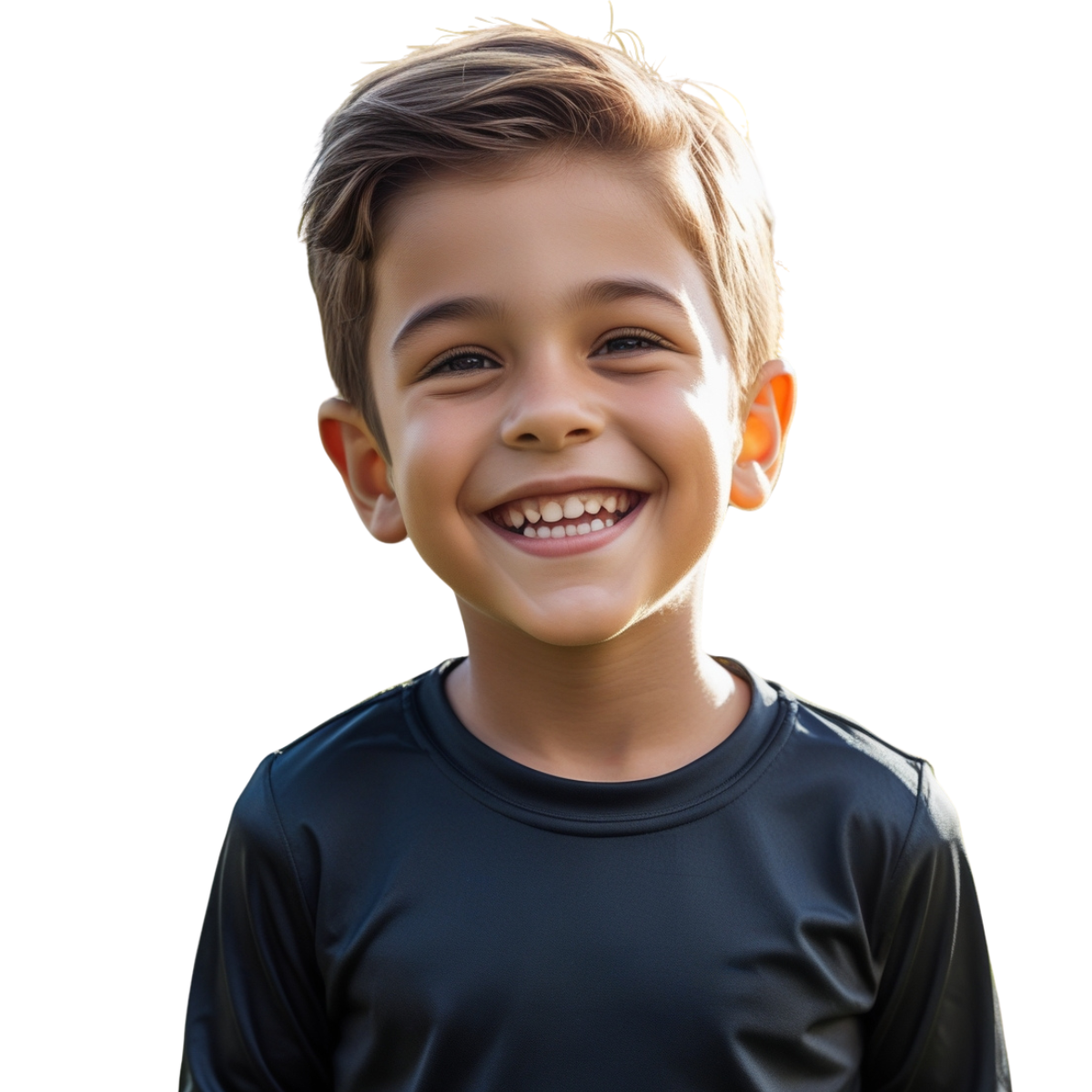 Camiseta Térmica Preto Infantil Proteção Solar Uv 50+ Camisa