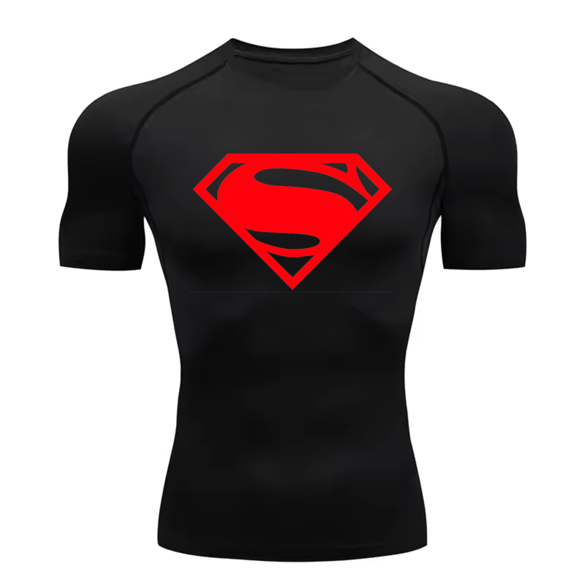 Camisa Compressão Proteção Uv 50+ Estampada Tecido Gelado Segunda Pele Manga Curta Super Man Super Homem Rash Guard
