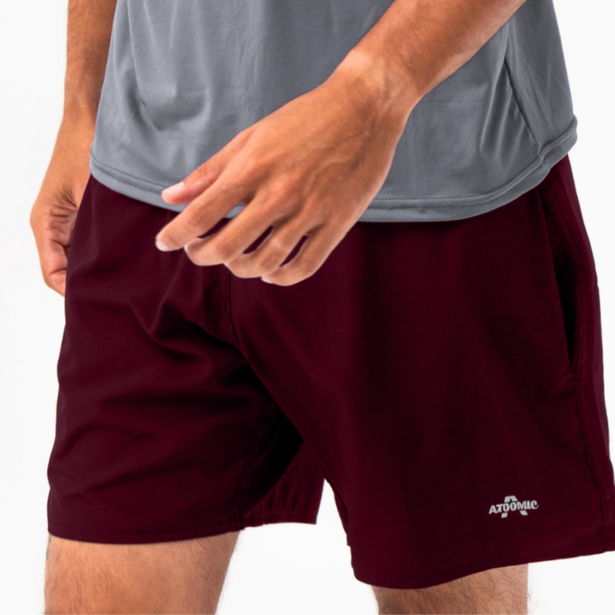 Bermuda Shorts Elastano Premium Mauricinho Treino - Vinho Bordô