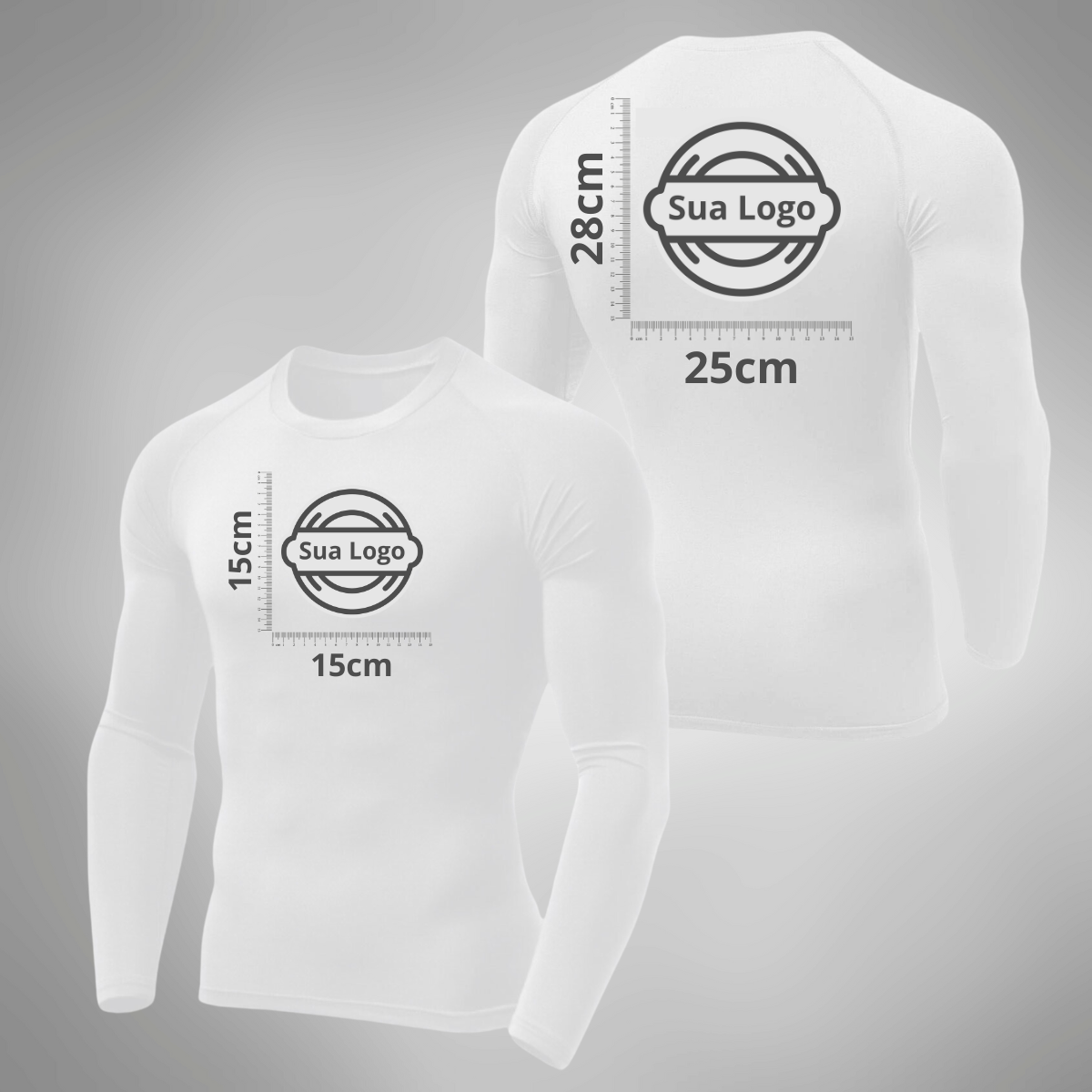 Camiseta PERSONALIZADA UV Branca Estampa Logo