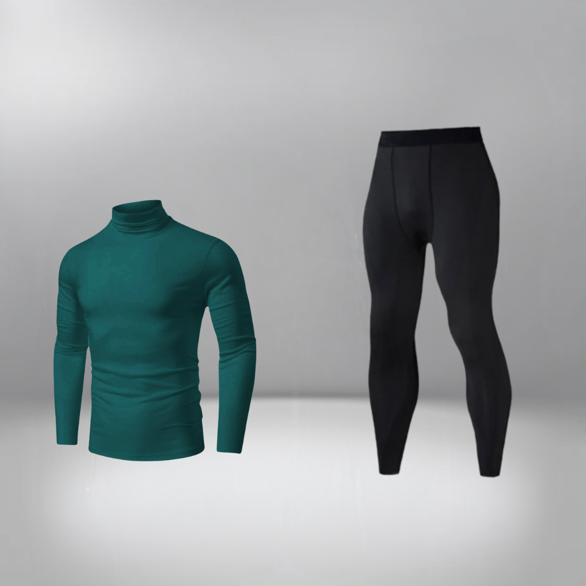 Kit Calça Térmica e Camisa Térmica Masculina Manga Longa Gola Alta Segunda Pele - Todas as Cores
