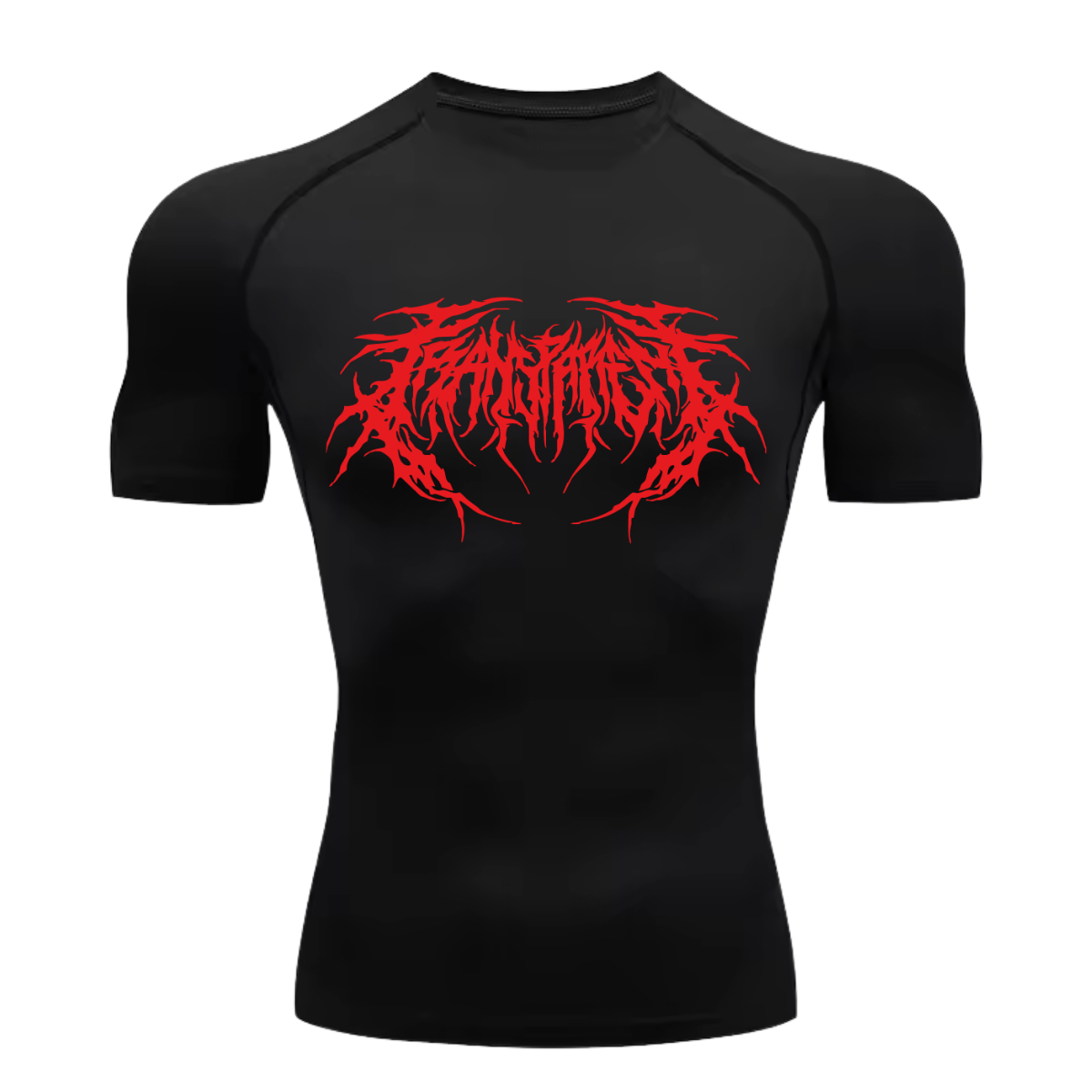 Camiseta Curta Compressão Proteção UV Cyber Tribal Frente