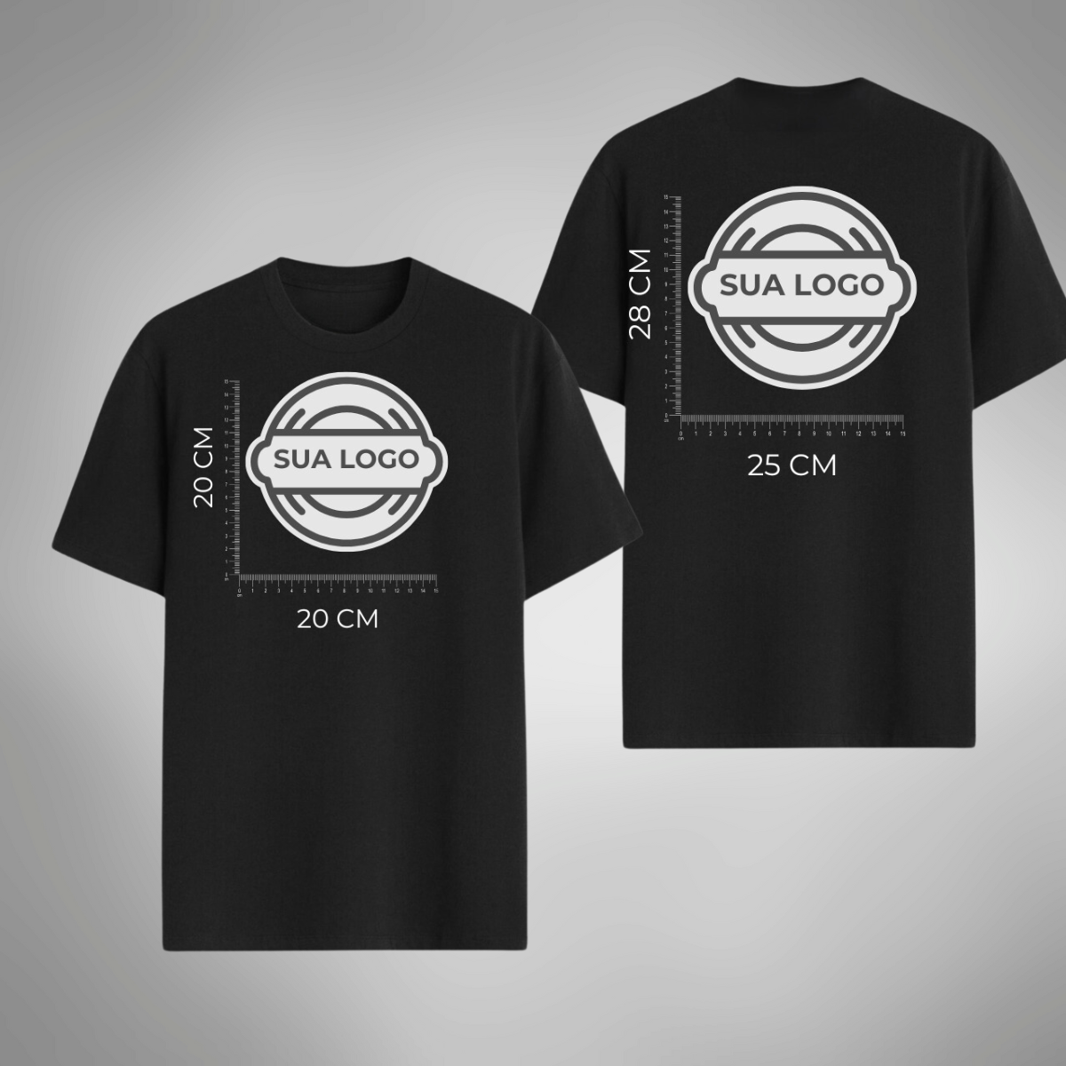 Camiseta PERSONALIZADA Algodão Premium Casual Algodão 30.1 Estampa Logo