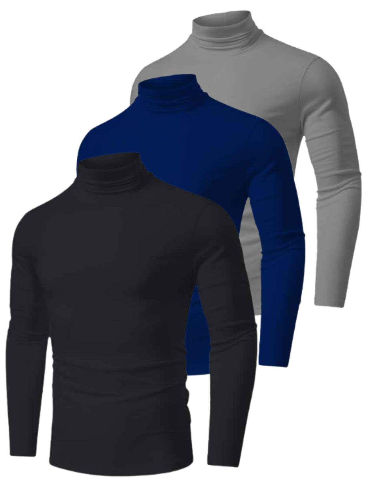 Kit 3 Camisa Gola Alta Térmica Gola Alta Com Proteção UV