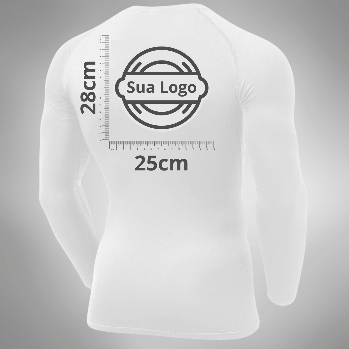 Camiseta PERSONALIZADA UV Branca Estampa Logo