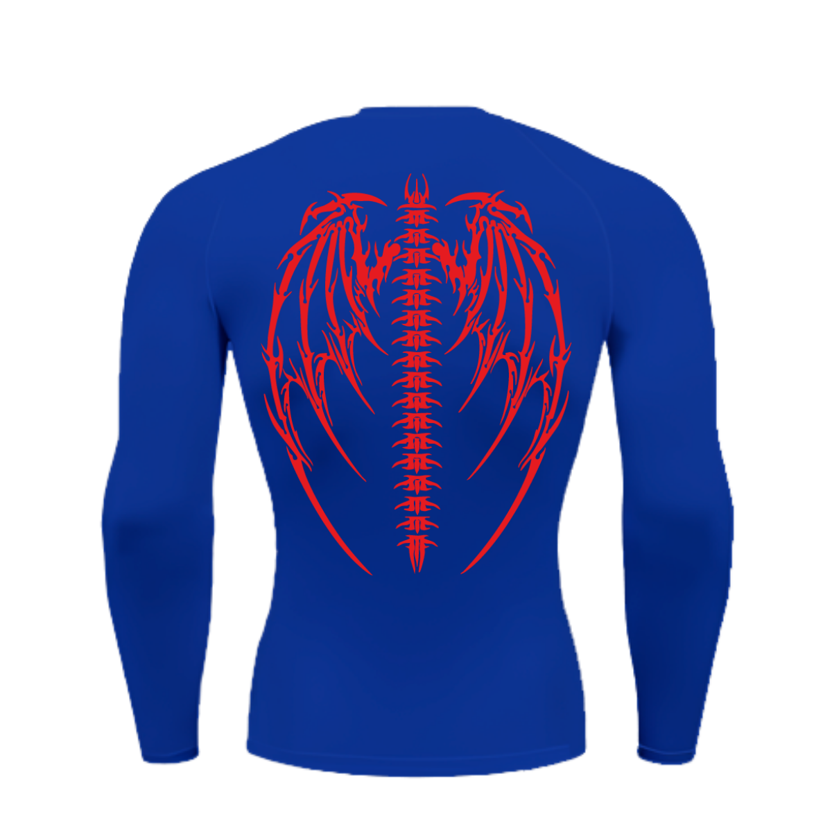 Camiseta Longa Compressão Proteção UV Cyber Tribal Asas 01 Costas