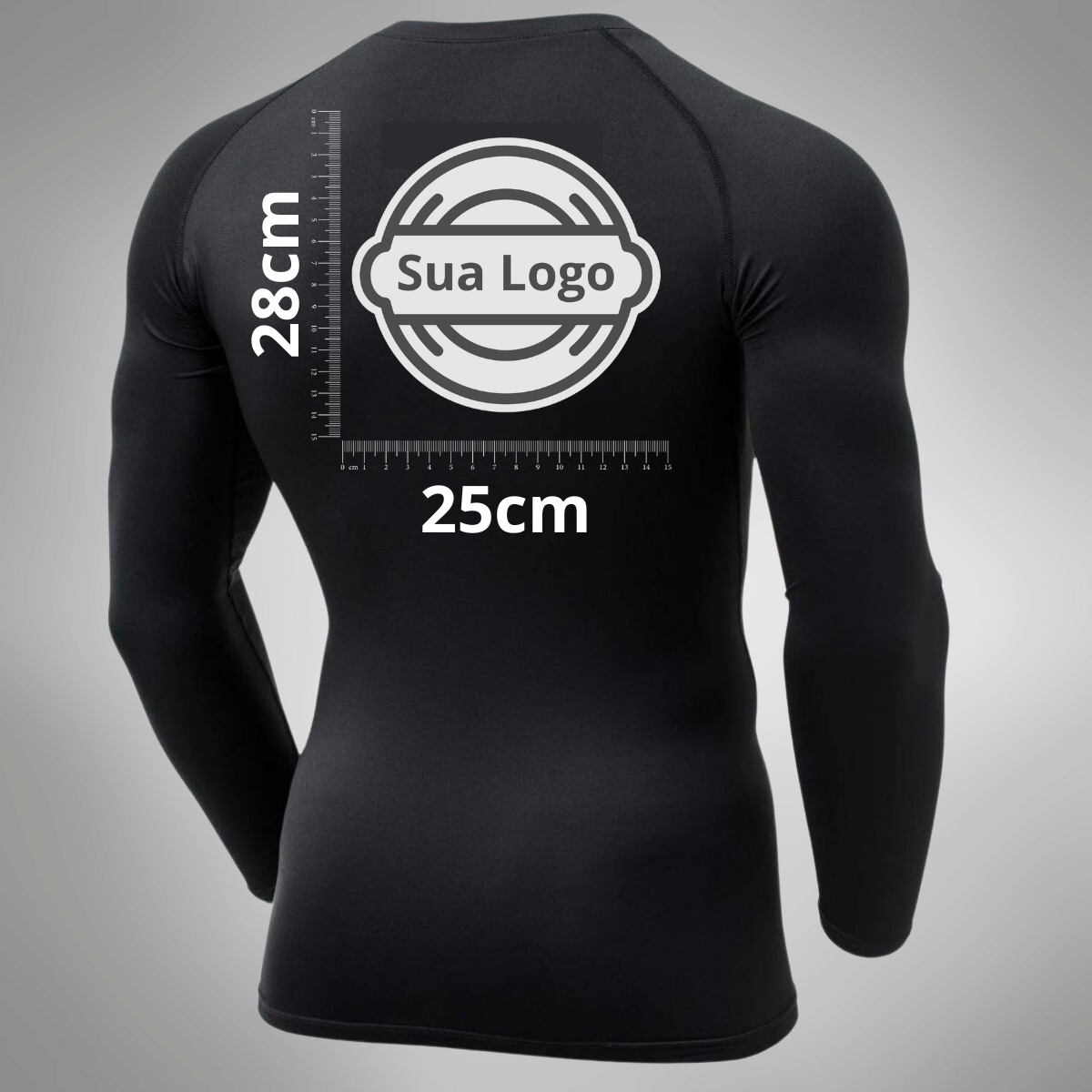 Camiseta PERSONALIZADA UV Preta Estampa Logo