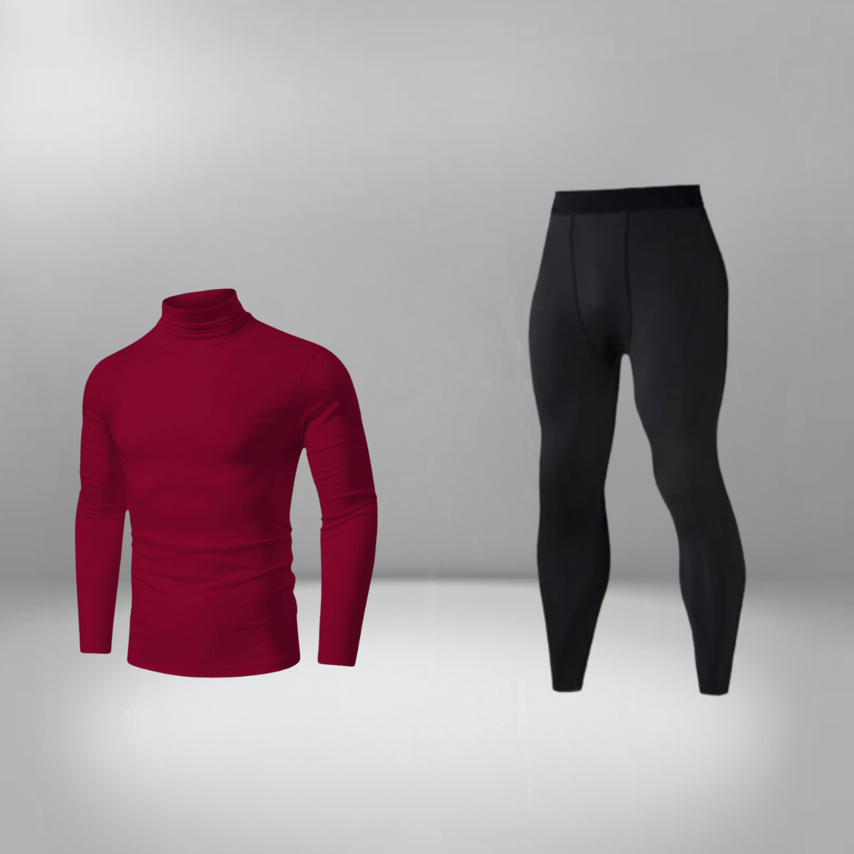 Kit Calça Térmica e Camisa Térmica Masculina Manga Longa Gola Alta Segunda Pele - Todas as Cores