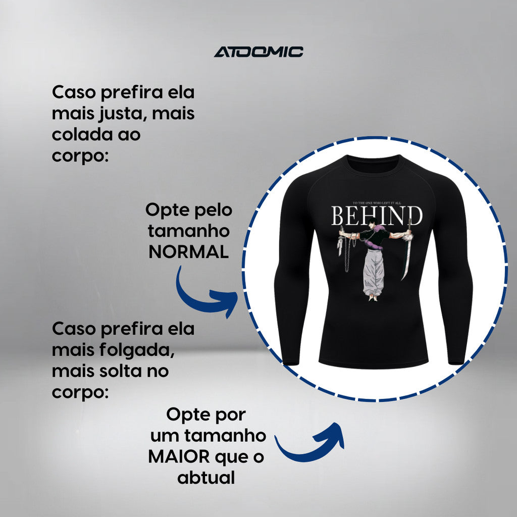 Camiseta Compressão Manga Longa Proteção UV Harry Potter Rash Guard