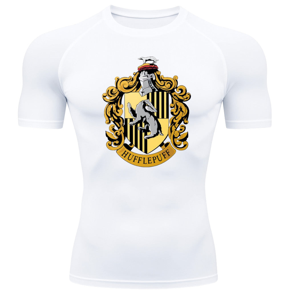 Camiseta Compressão Manga Curta Proteção UV Harry Potter Rash Guard