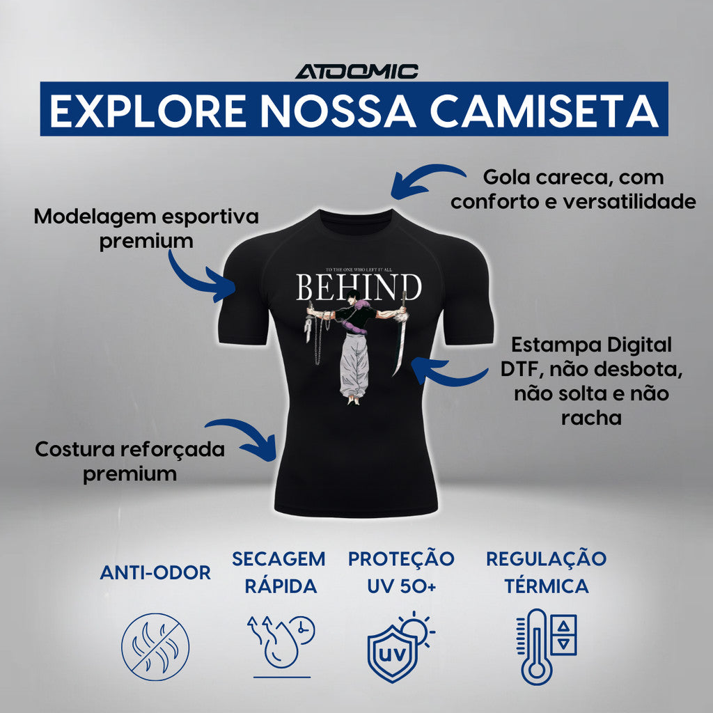 Camiseta Compressão Manga Curta Cyber Tribal Degradê Estilo Futurista Moda Alternativa Rash Guard