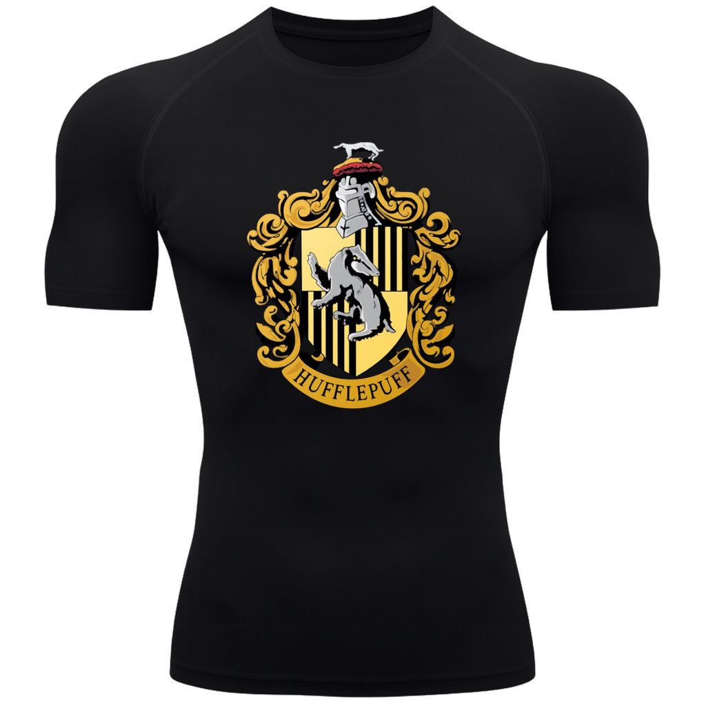 Camiseta Compressão Manga Curta Proteção UV Harry Potter Rash Guard