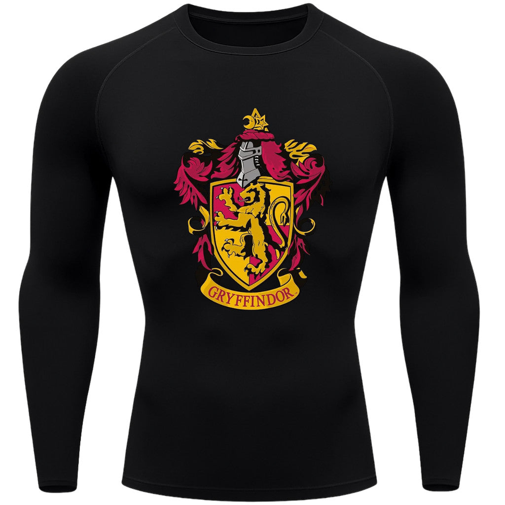 Camiseta Compressão Manga Longa Proteção UV Harry Potter Rash Guard