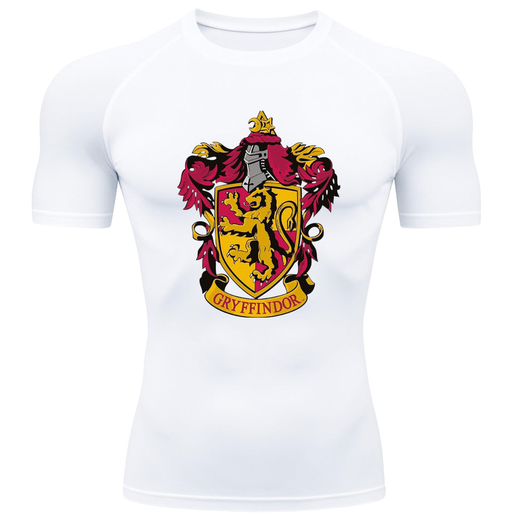 Camiseta Compressão Manga Curta Proteção UV Harry Potter Rash Guard