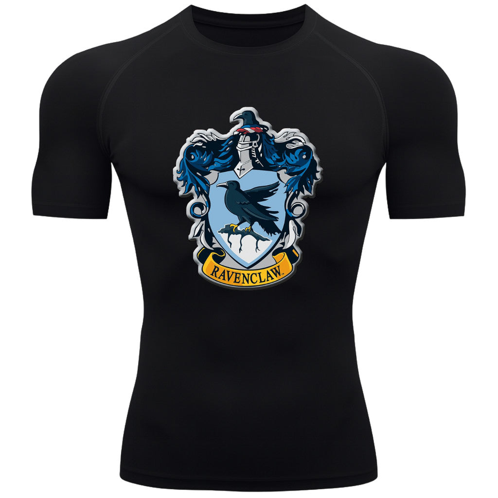 Camiseta Compressão Manga Curta Proteção UV Harry Potter Rash Guard