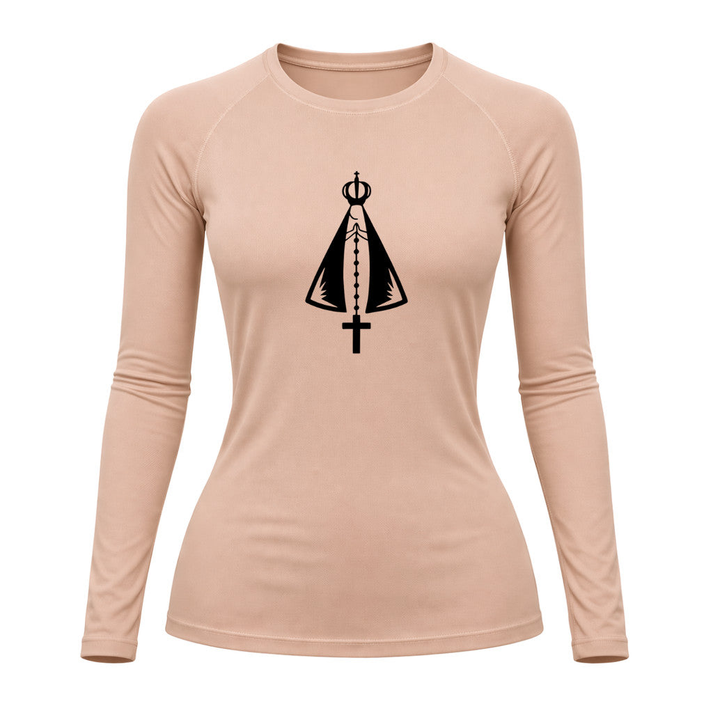 Camiseta Compressão Uv Manga Longa Estampa Da Roça Proteção Da Nossa Senhora