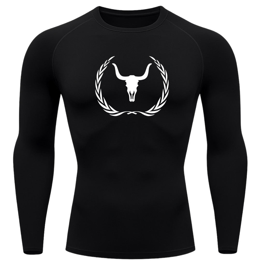 Camiseta Compressão Uv Manga Longa Estampa Da Roça Victory Crest Rash Guard