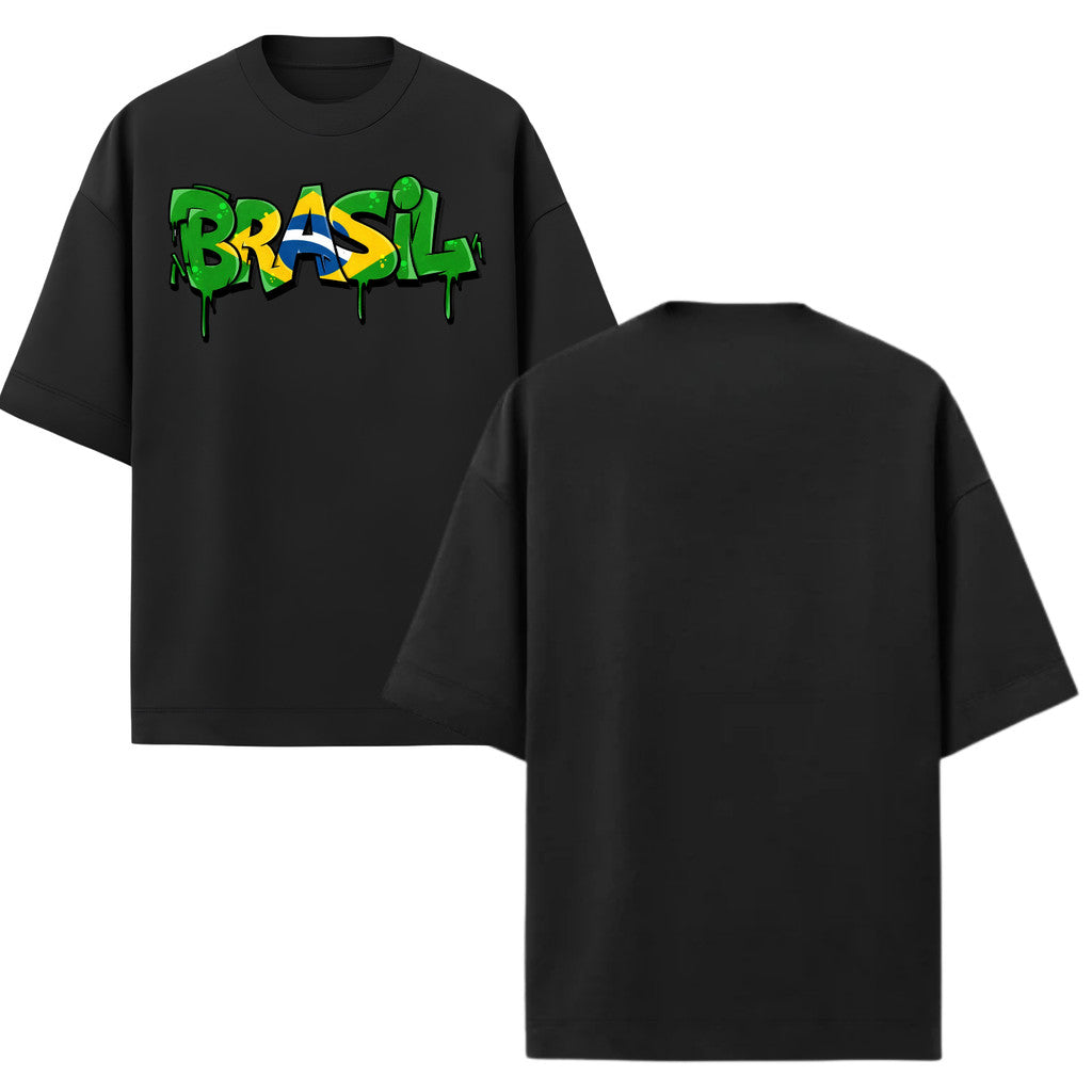 Camiseta Oversized Atoomic Brasil Drip Edition Copa