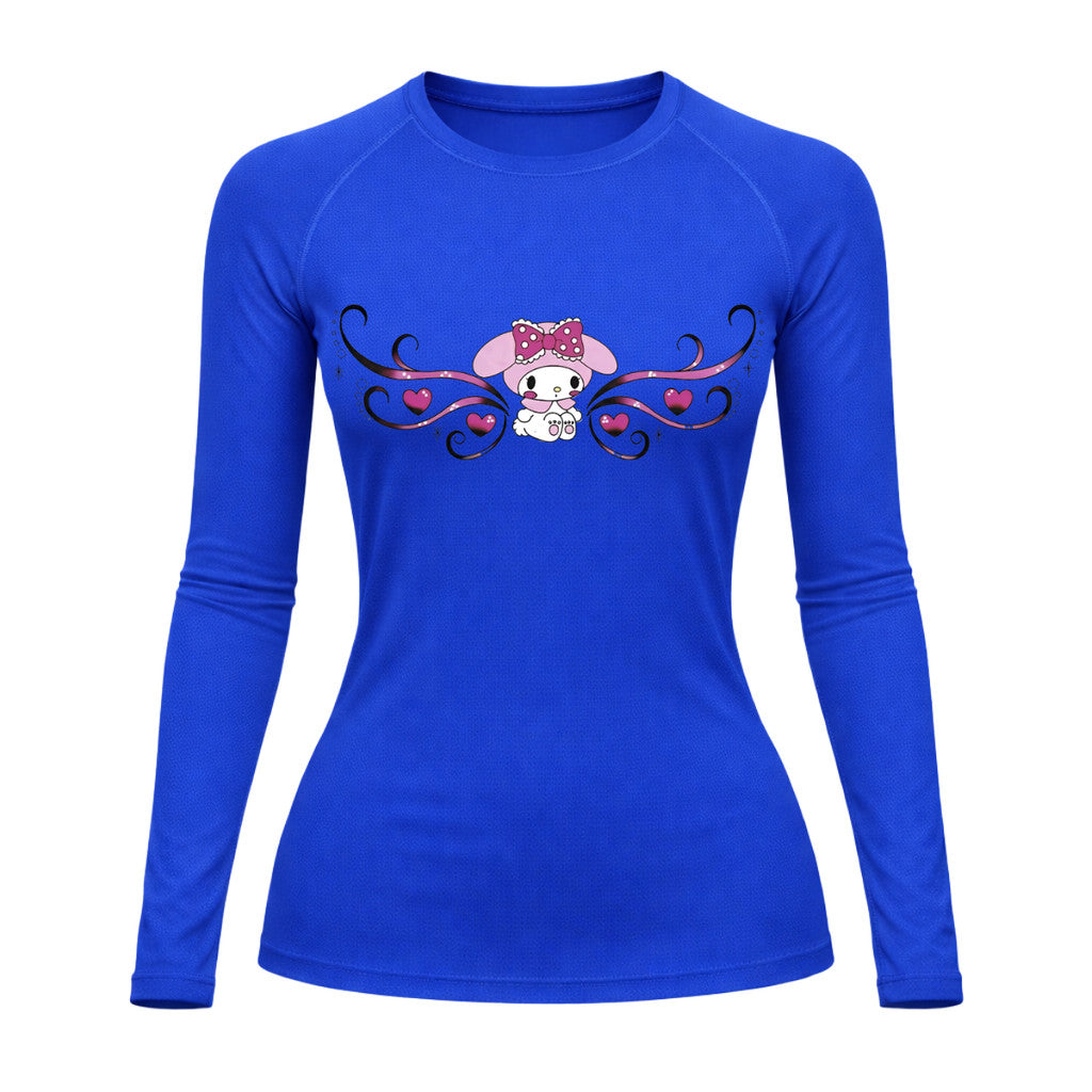 Camiseta Compressão Uv Manga Longa Cyber Tribal My Melody Hello Kitty Rash Guard