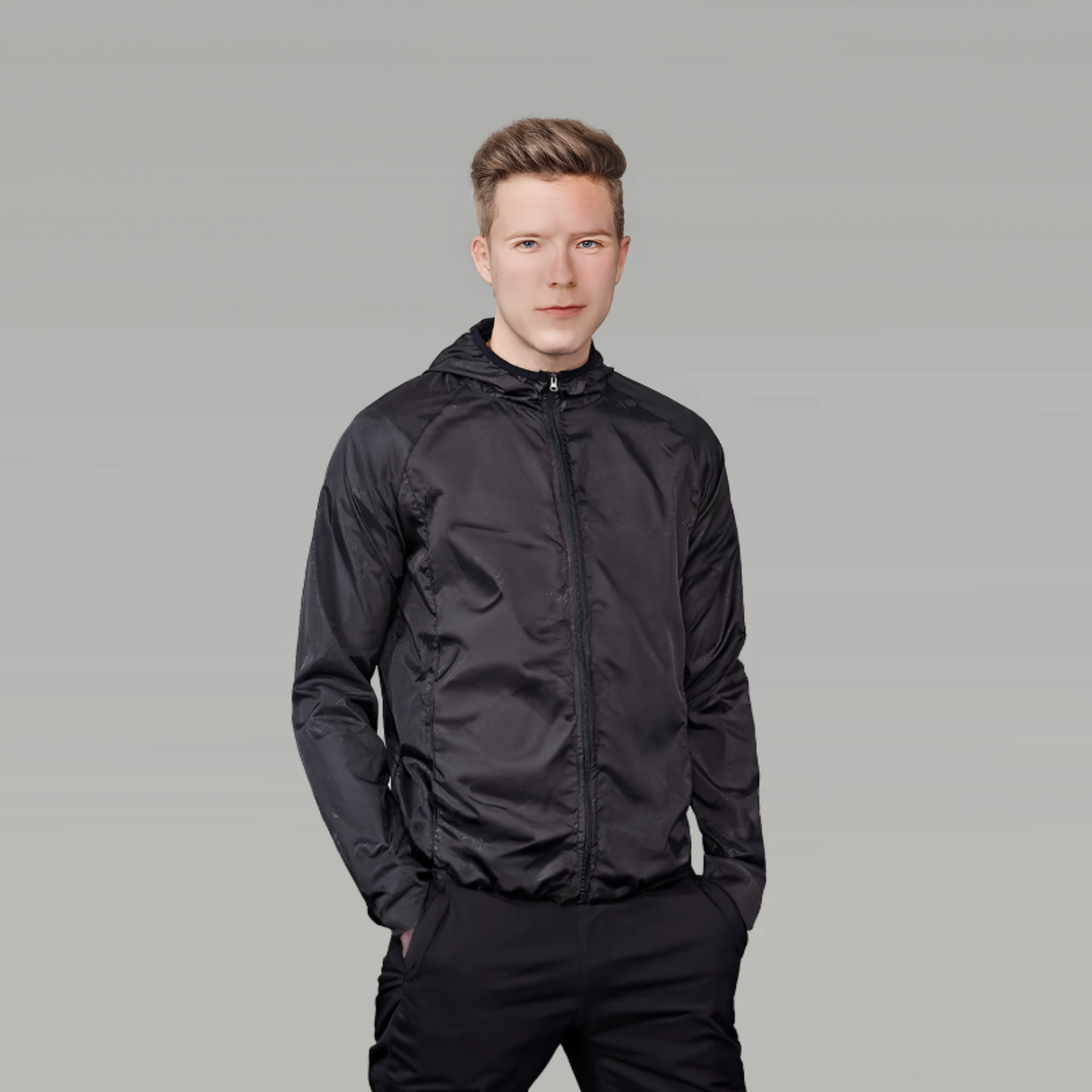 Corta vento online preto liso