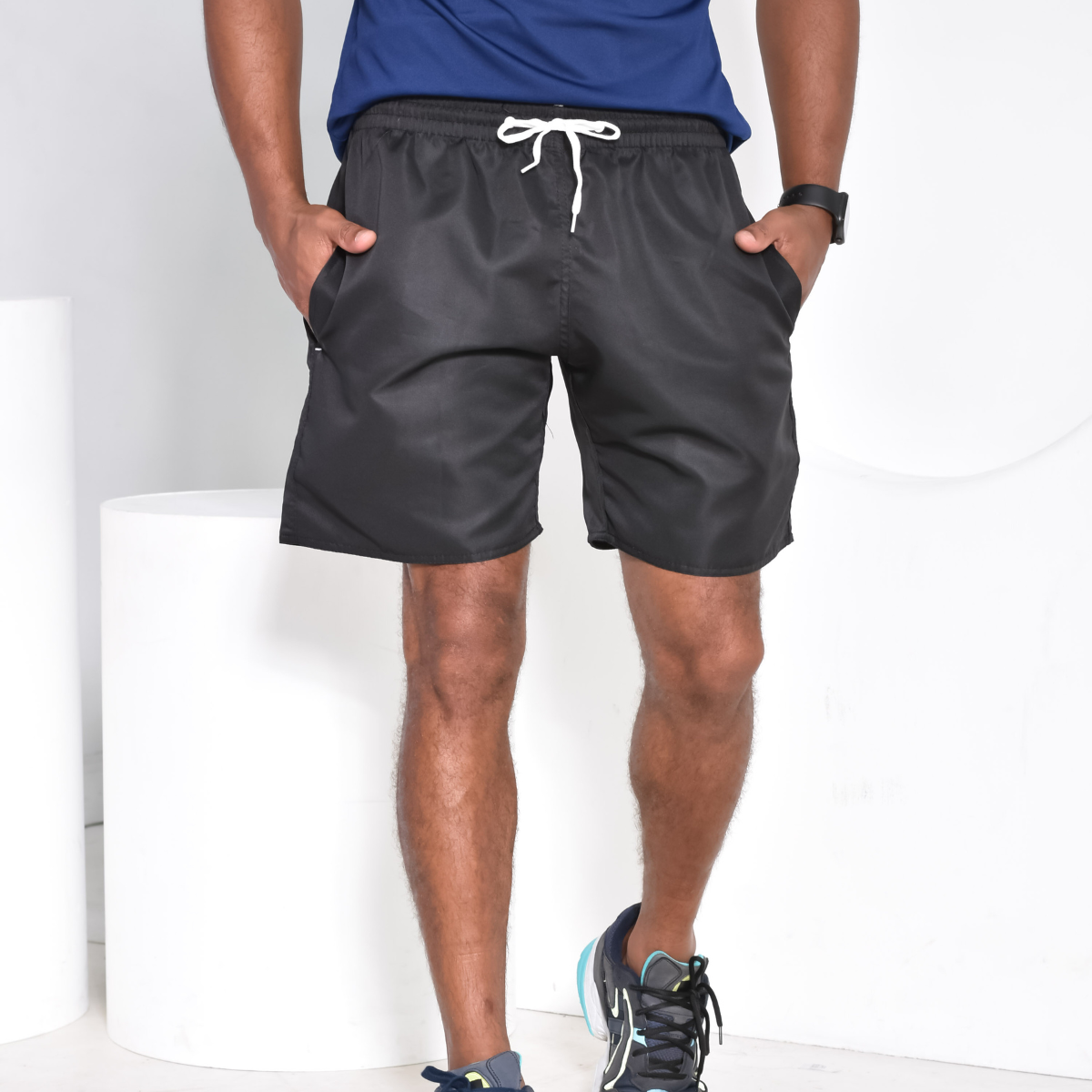 short tactel preto