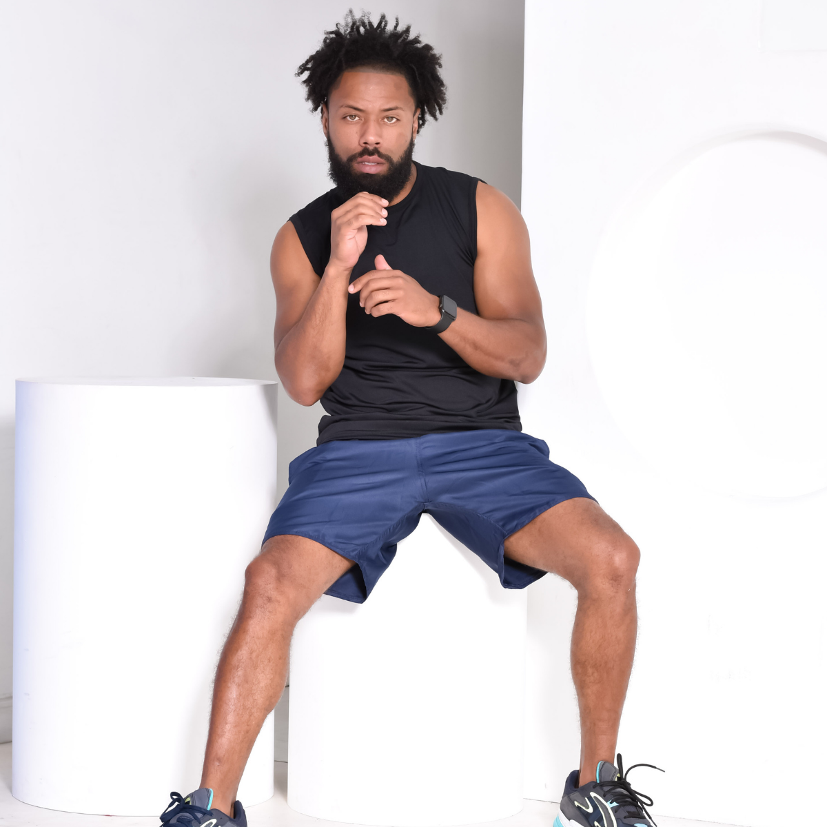 camisa regata machão com proteção UV Preta