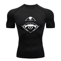 Camiseta Curta Compressão Proteção UV Símbolo Sukuna
