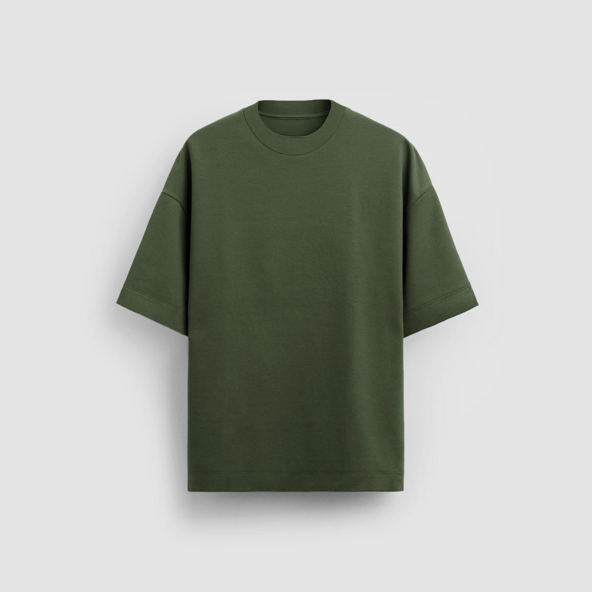 Camisa Masculina Oversized Premium 20.1 Verde Militar Lisa