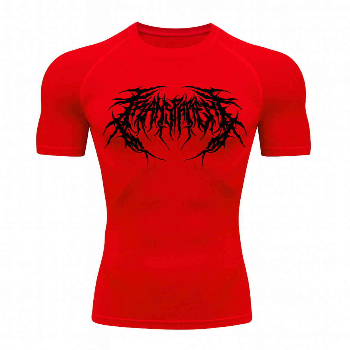 Camiseta Curta Compressão Proteção UV Cyber Tribal Rash Guard