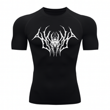 Camiseta Curta Compressão Proteção UV Cyber Tribal Draion Rash Guard