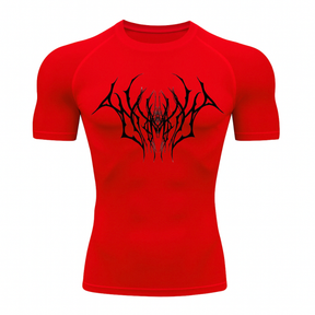 Camiseta Curta Compressão Proteção UV Cyber Tribal Draion Rash Guard