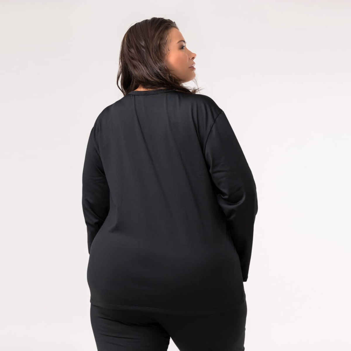 Camisa Plus Size Térmica Tecido Peluciado Feminino