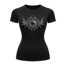 Camiseta Compressão Uv Manga Curta Cyber Tribal Black Heart Hello Kitty Rash Guard