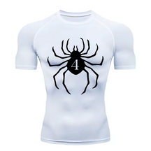 Camisa Compressão Proteção Uv 50+ Estampada Tecido Gelado Segunda Pele Manga Curta Aranha Hisoka Rash Guard