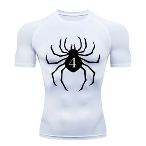 Camisa Compressão Proteção Uv 50+ Estampada Tecido Gelado Segunda Pele Manga Curta Aranha Hisoka