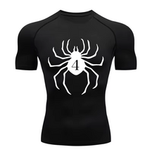 Camisa Compressão Proteção Uv 50+ Estampada Tecido Gelado Segunda Pele Manga Curta Aranha Hisoka