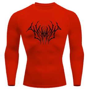 Camiseta Compressão Proteção Uv Estampada Na Frente Tecido Gelado Segunda Pele Manga Longa Cyber Tribal Draion