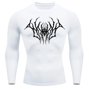 Camiseta Longa Compressão Proteção UV Cyber Tribal Draion Rash Guard