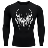 Camiseta Longa Compressão Proteção UV Cyber Tribal Save Me Rash Guard