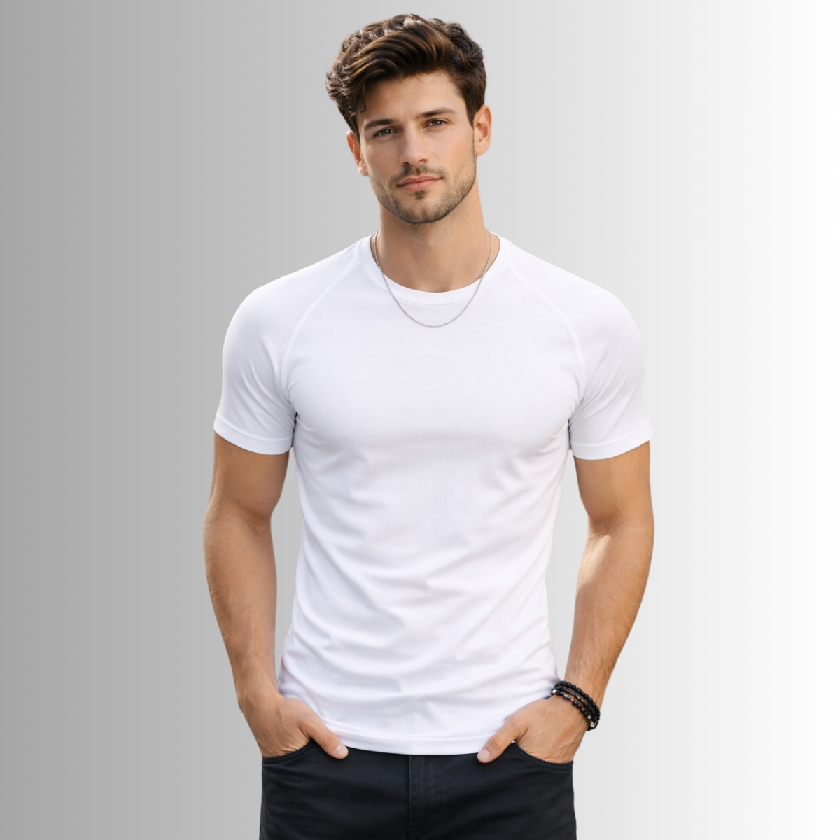 Camiseta Manga Curta Branco Proteção Uv 50+ DryFit