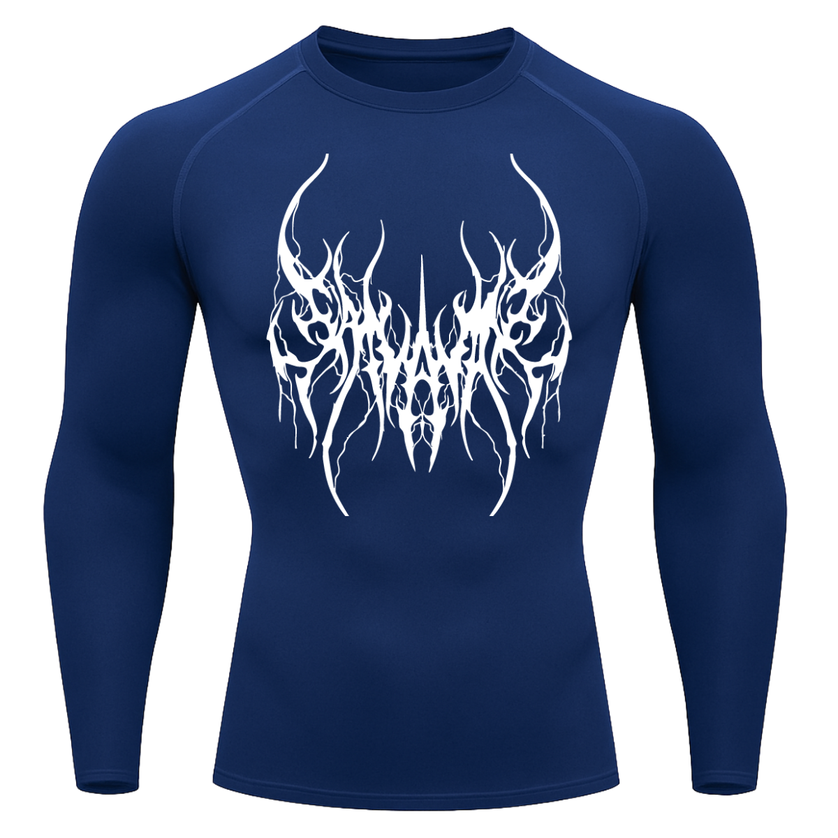 Camiseta Longa Compressão Proteção UV Cyber Tribal Save Me Rash Guard