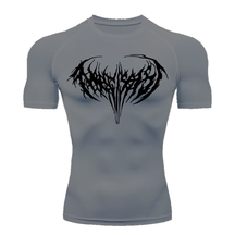 Camiseta Curta Compressão Proteção UV Cyber Tribal Narcissist Frente