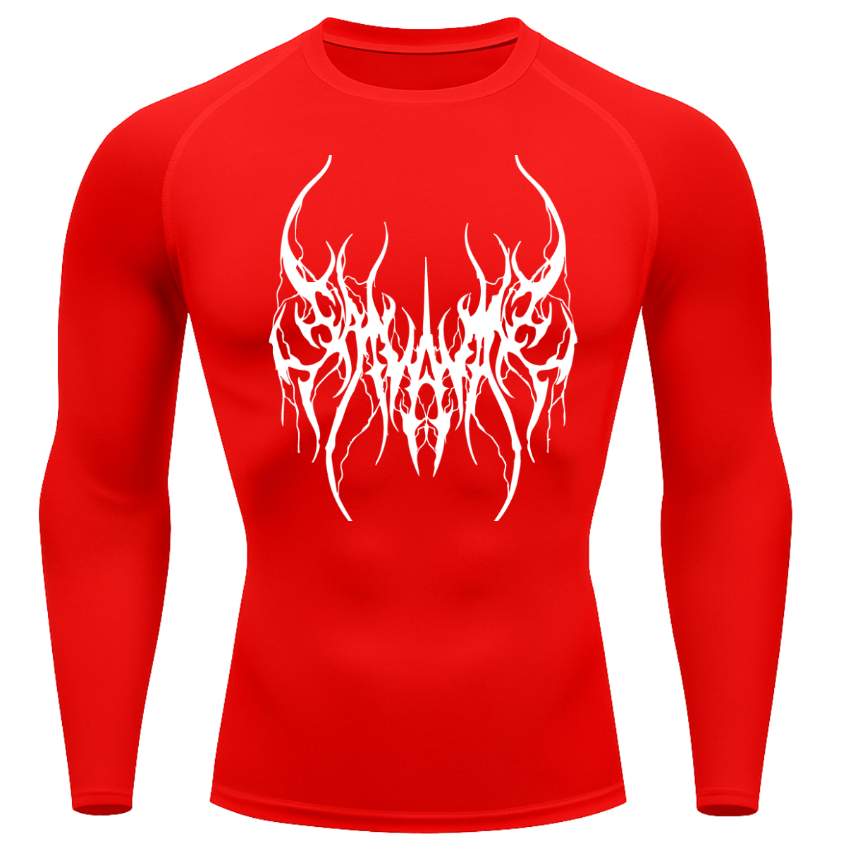 Camiseta Longa Compressão Proteção UV Cyber Tribal Save Me Rash Guard