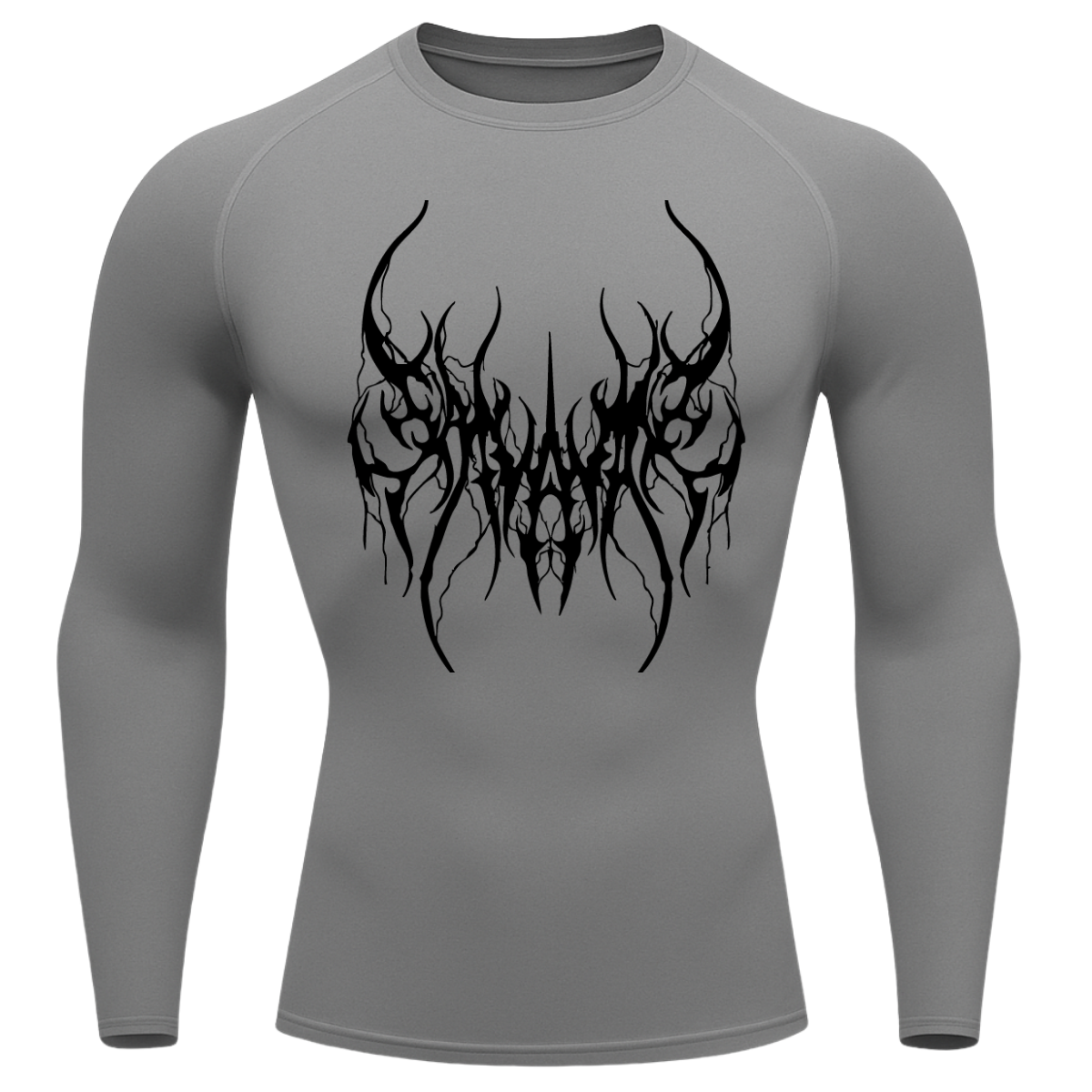 Camiseta Longa Compressão Proteção UV Cyber Tribal Save Me Rash Guard
