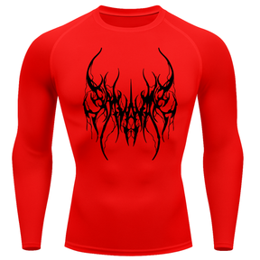 Camiseta Longa Compressão Proteção UV Cyber Tribal Save Me Rash Guard