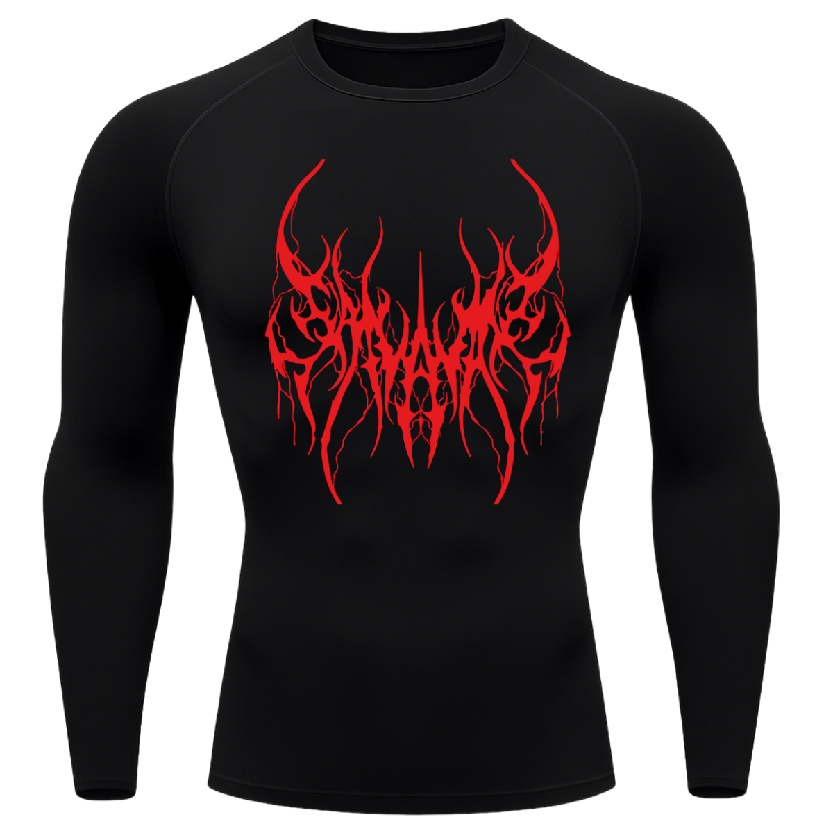 Camiseta Longa Compressão Proteção UV Cyber Tribal Save Me Rash Guard