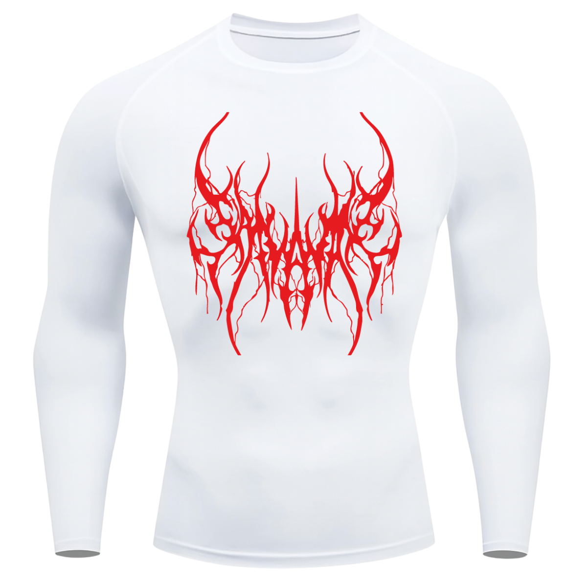 Camiseta Longa Compressão Proteção UV Cyber Tribal Save Me Rash Guard