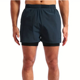 Shorts Bermuda 2 em 1 Com Short Interno Compressão Masculino