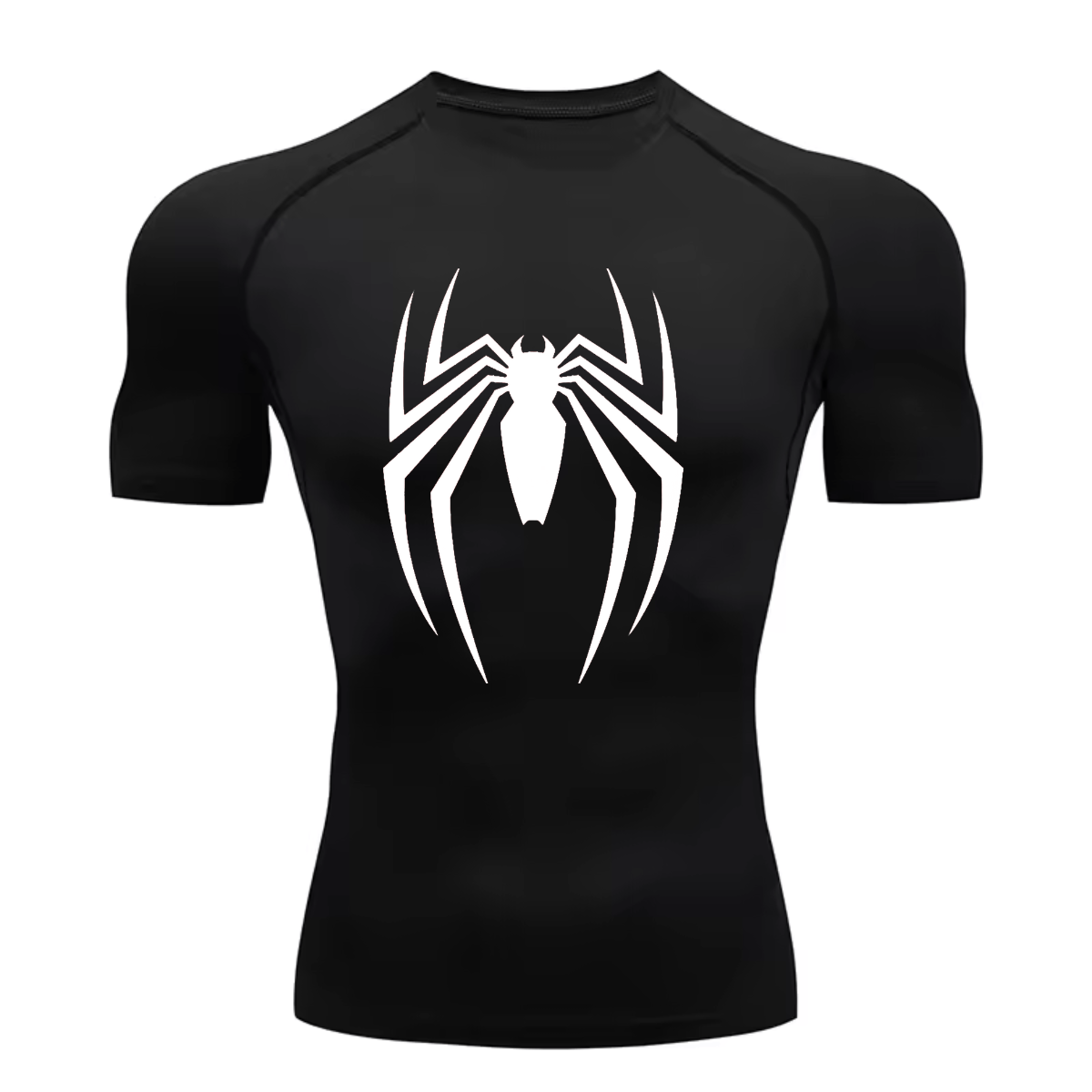 Camisa Compressão Proteção Uv 50+ Estampada Tecido Gelado Segunda Pele Manga Curta Aranha Venom